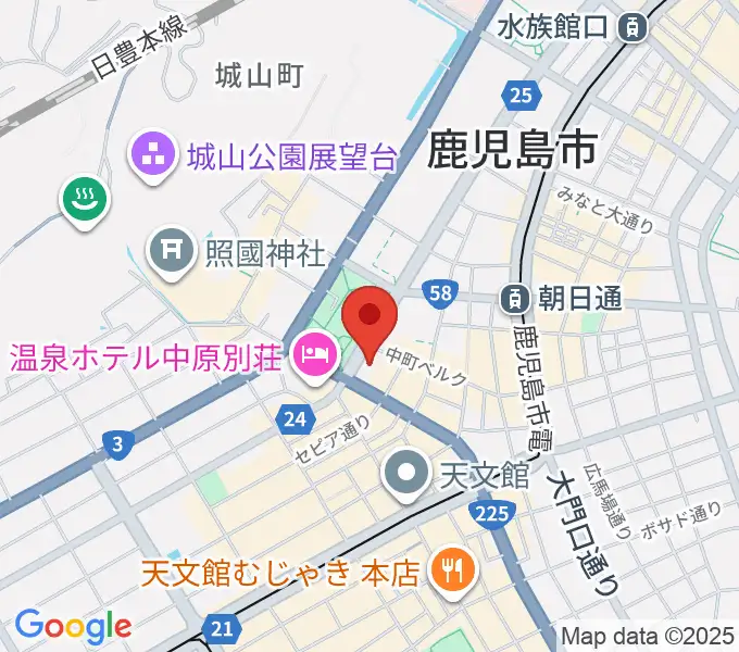 天文館シネマパラダイスの地図