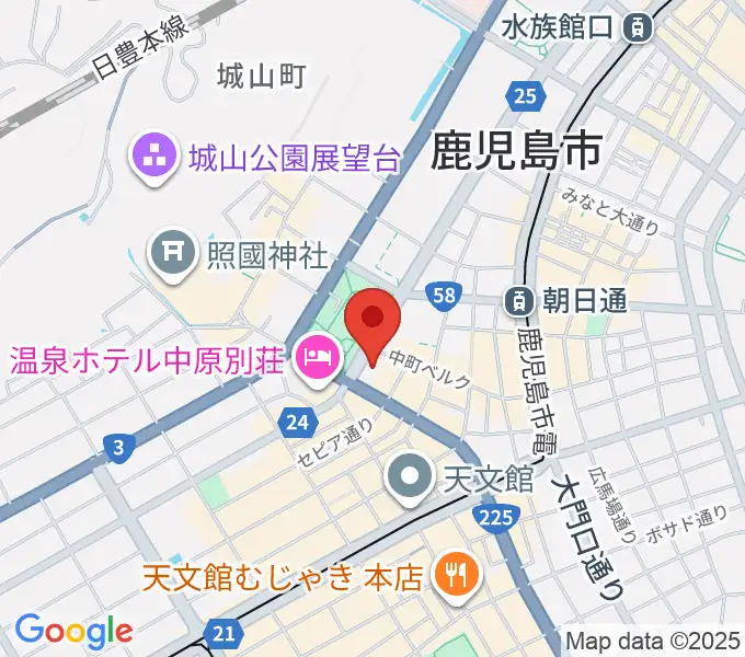 天文館シネマパラダイスの地図