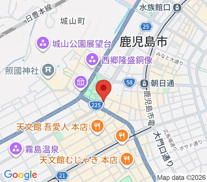 天文館シネマパラダイスの地図