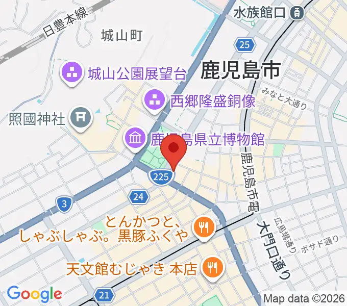 天文館シネマパラダイスの地図