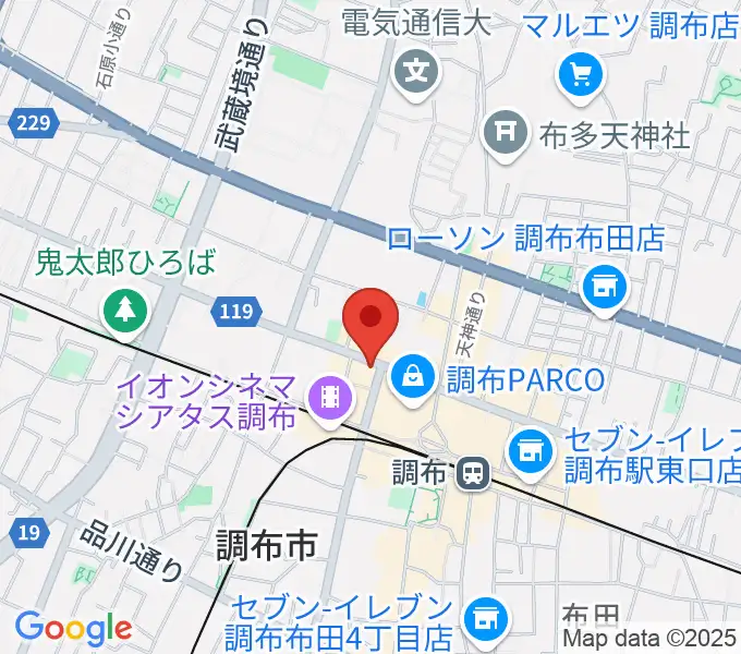 調布Crossの地図
