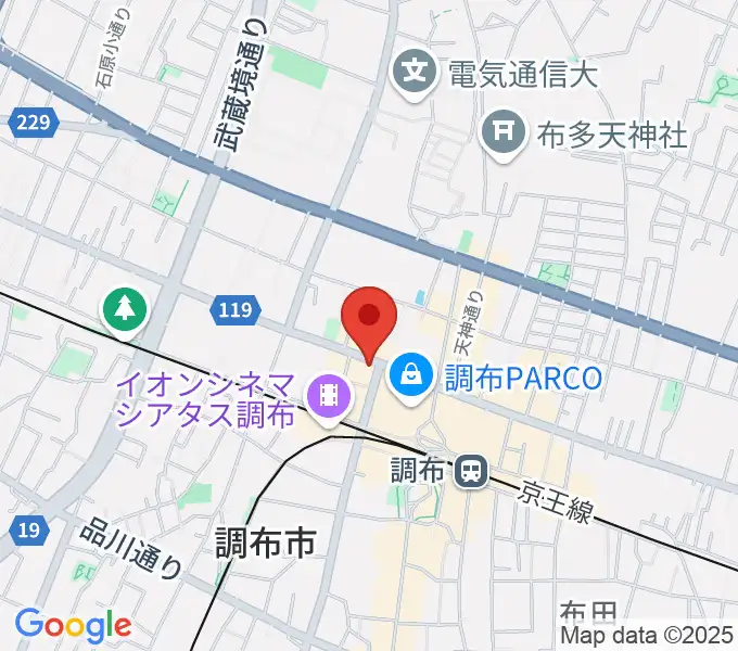 調布Crossの地図