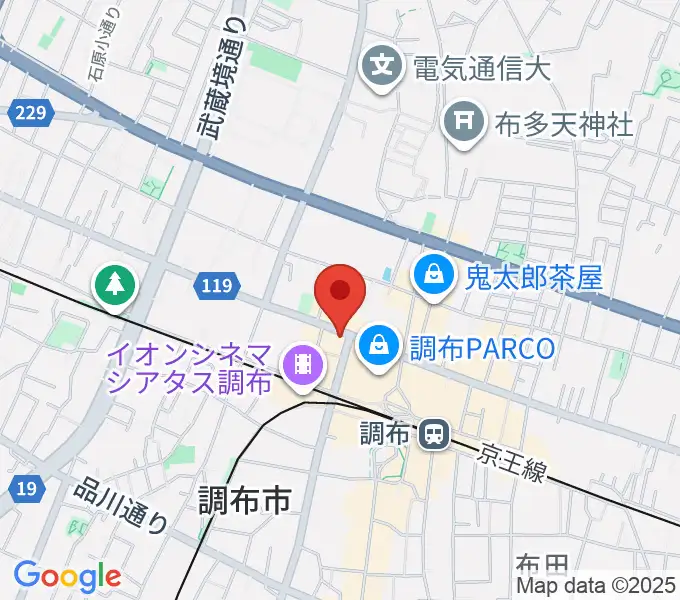 調布Crossの地図