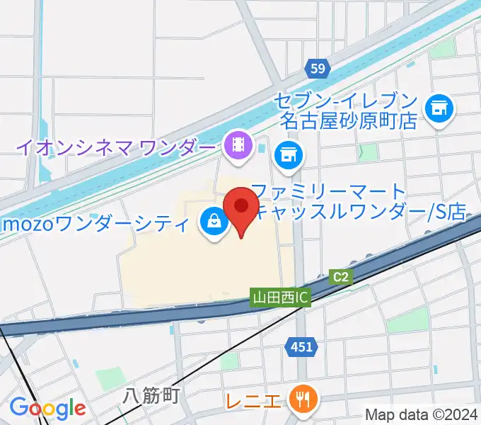 島村楽器 名古屋mozoオーパ店の地図