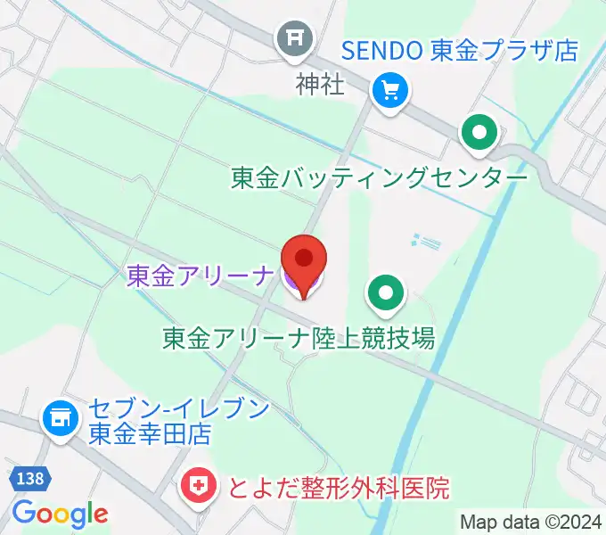 東金アリーナの地図