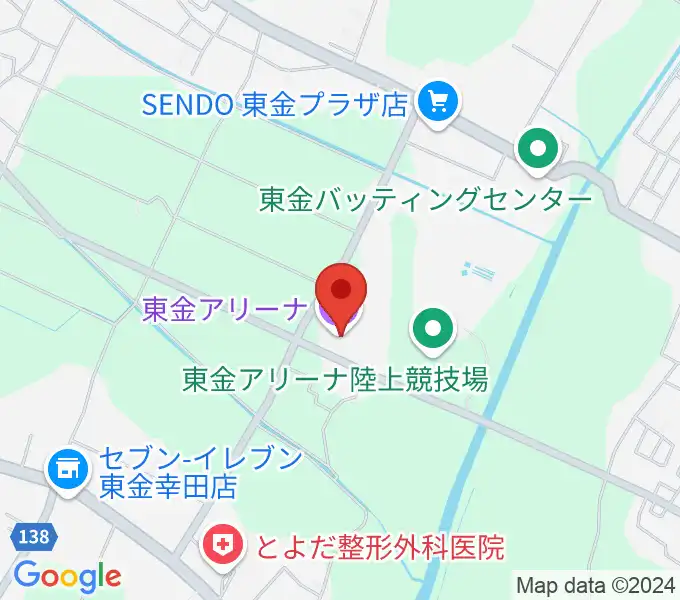 東金アリーナの地図