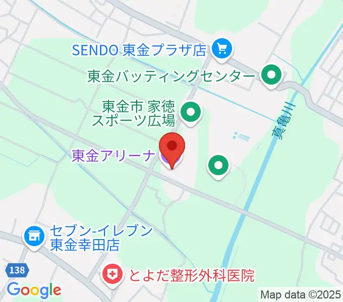 東金アリーナの地図