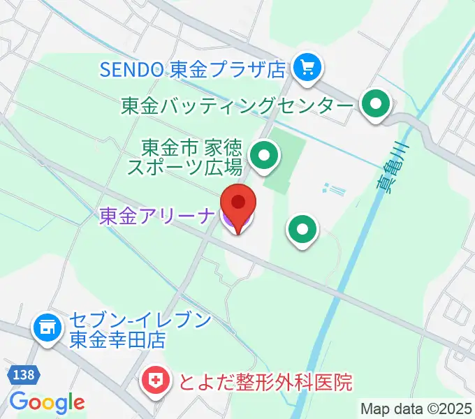 東金アリーナの地図