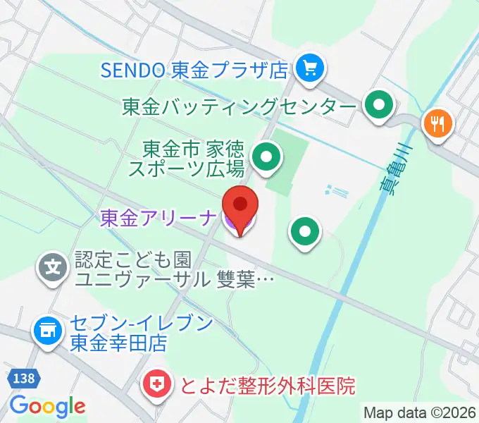 東金アリーナの地図