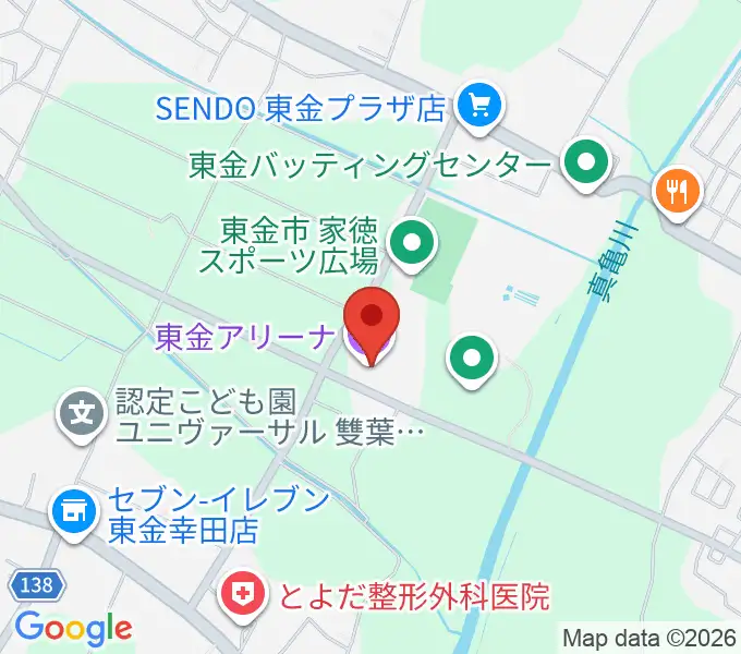 東金アリーナの地図