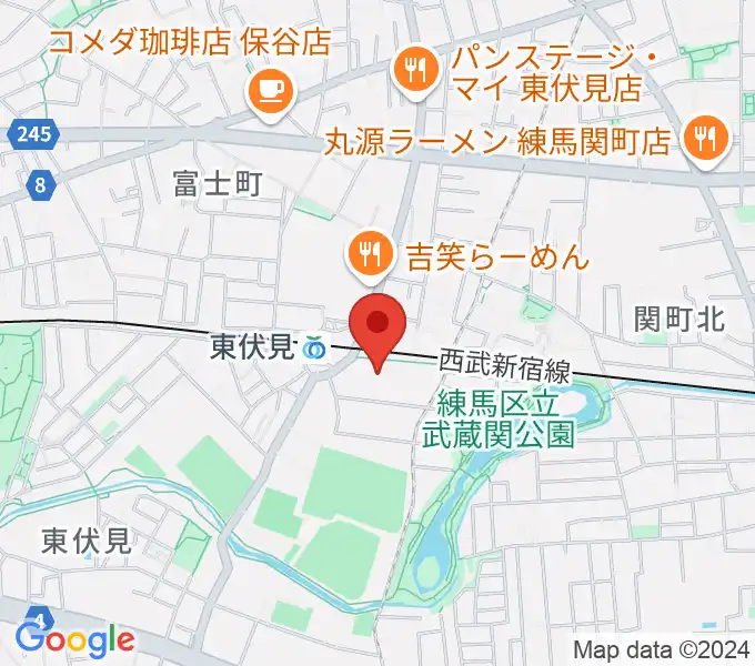 ダイドードリンコアイスアリーナの地図