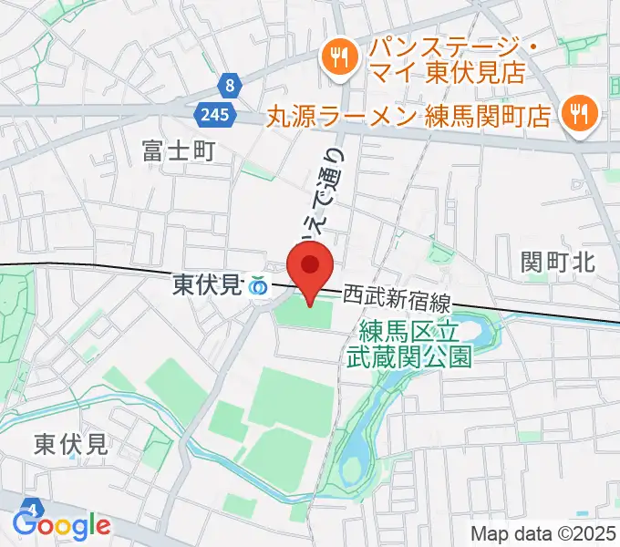 ダイドードリンコアイスアリーナの地図