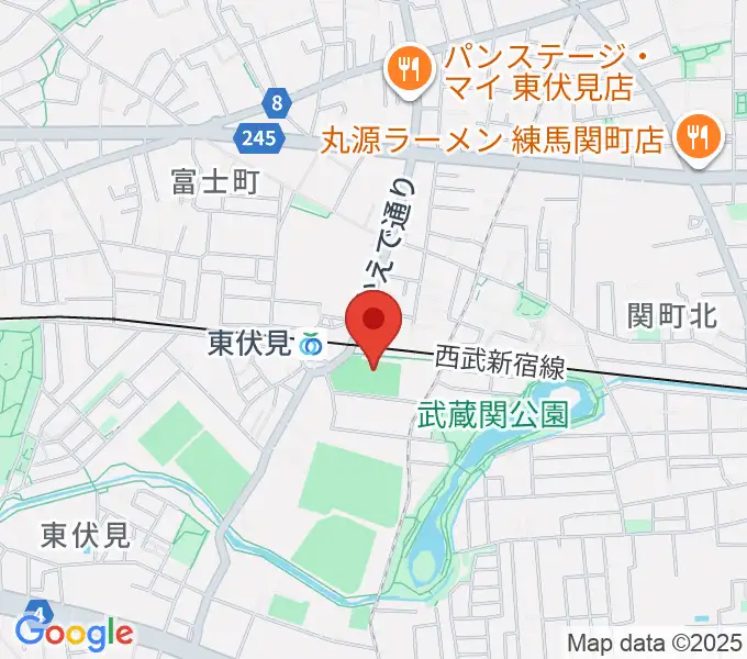 ダイドードリンコアイスアリーナの地図