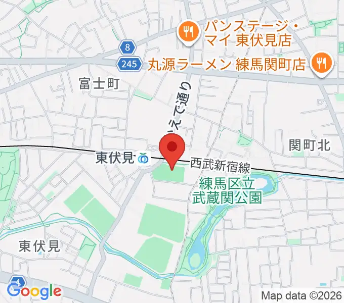 ダイドードリンコアイスアリーナの地図