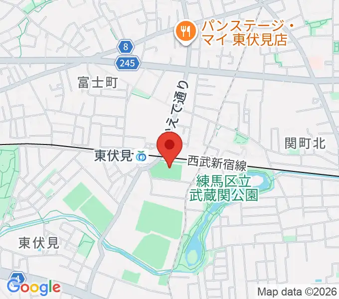 ダイドードリンコアイスアリーナの地図