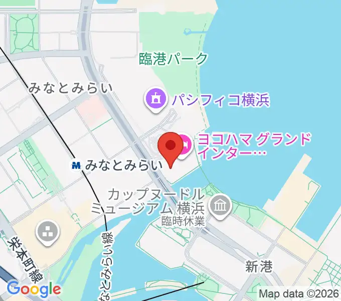 パシフィコ横浜 会議センターの地図