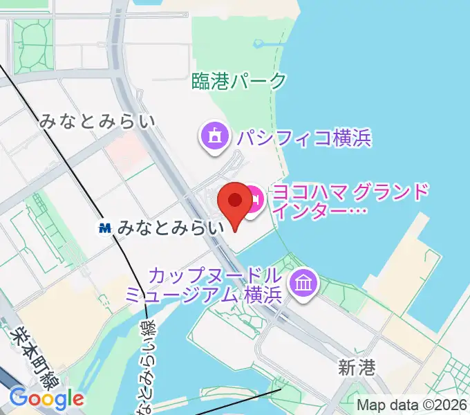 パシフィコ横浜 会議センターの地図