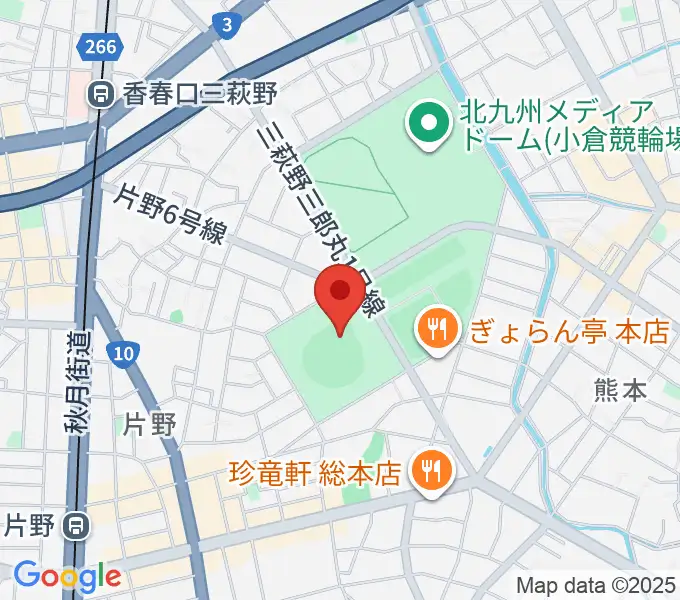 北九州市民球場の地図