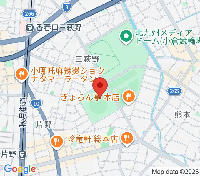 北九州市民球場の地図