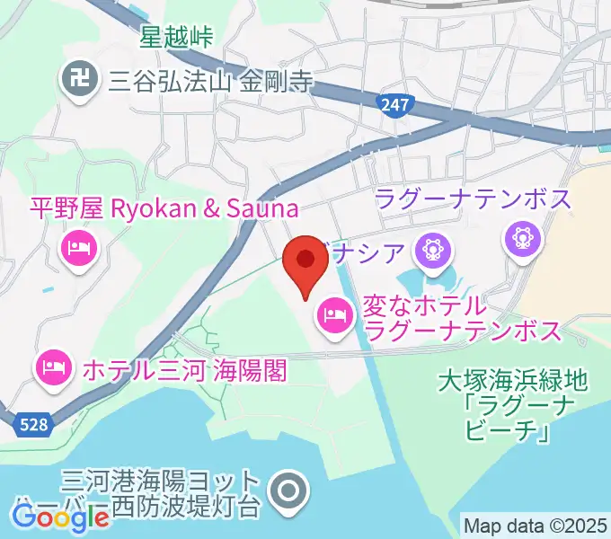 ラグーナテンボス アートシアターの地図