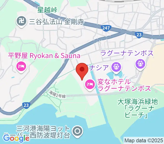 ラグーナテンボス アートシアターの地図