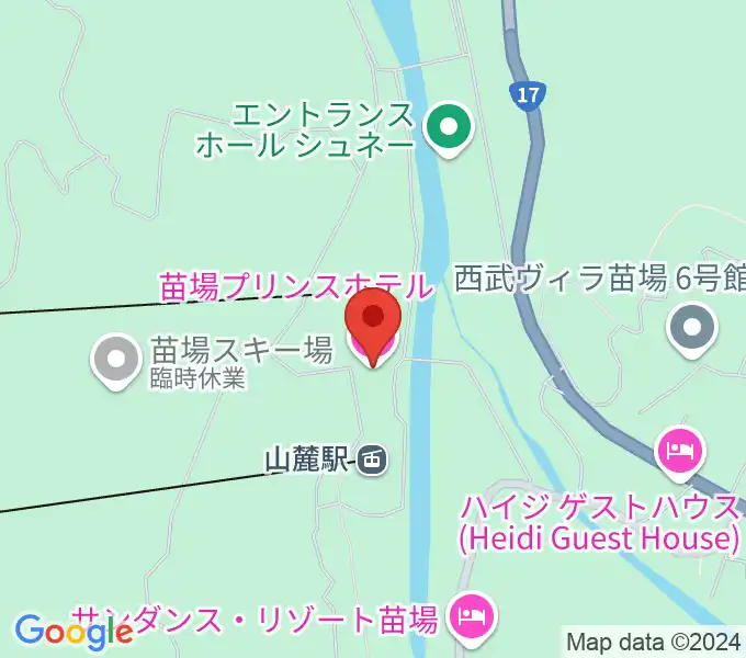 苗場プリンスホテル・ブリザーディウムの地図