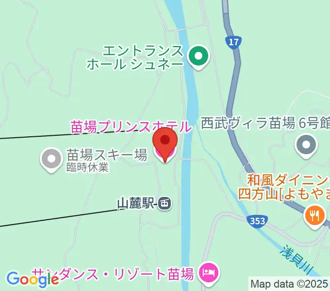 苗場プリンスホテル・ブリザーディウムの地図