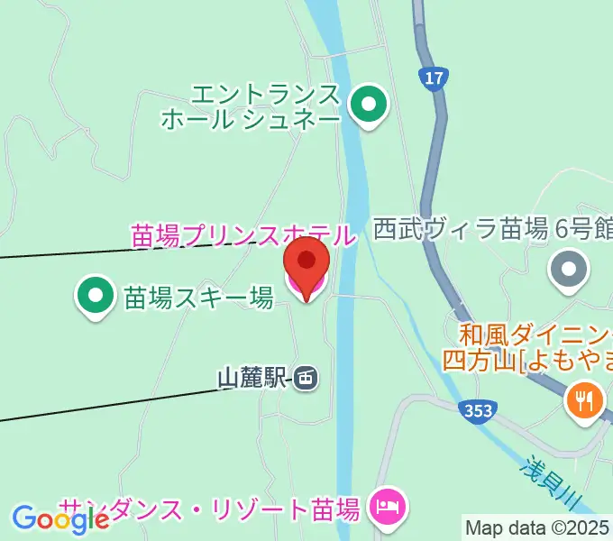 苗場プリンスホテル・ブリザーディウムの地図