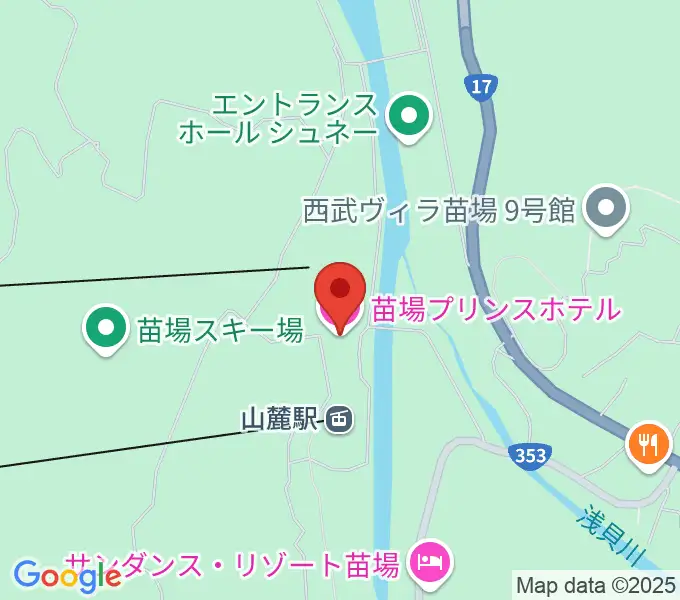苗場プリンスホテル・ブリザーディウムの地図