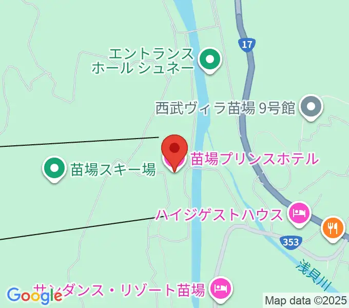 苗場プリンスホテル・ブリザーディウムの地図