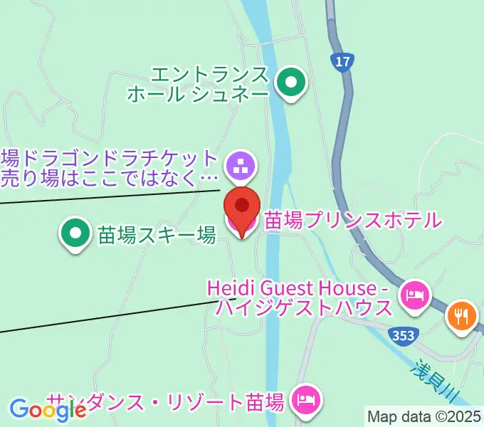 苗場プリンスホテル・ブリザーディウムの地図