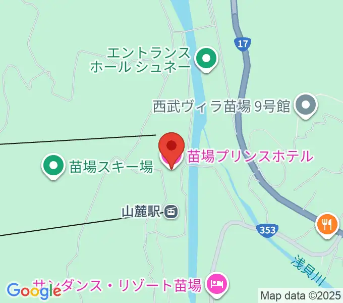 苗場プリンスホテル・ブリザーディウムの地図