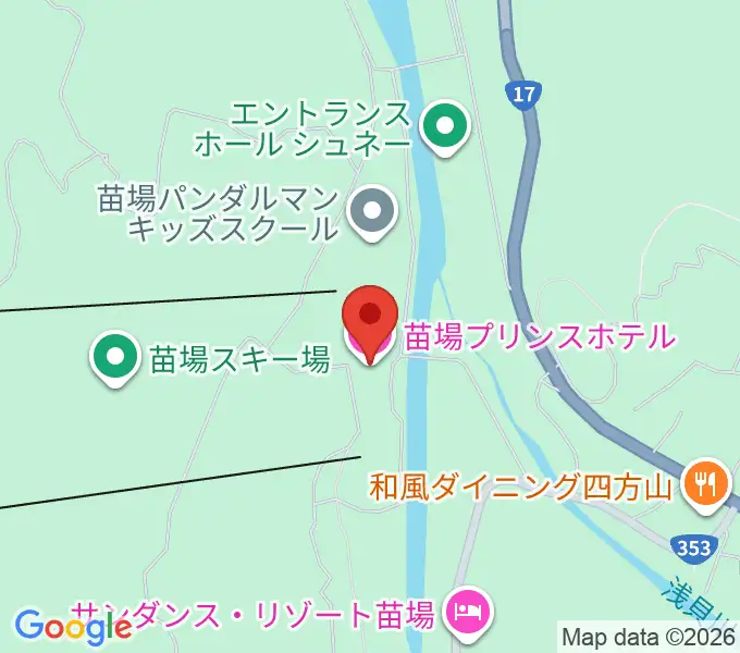 苗場プリンスホテル・ブリザーディウムの地図
