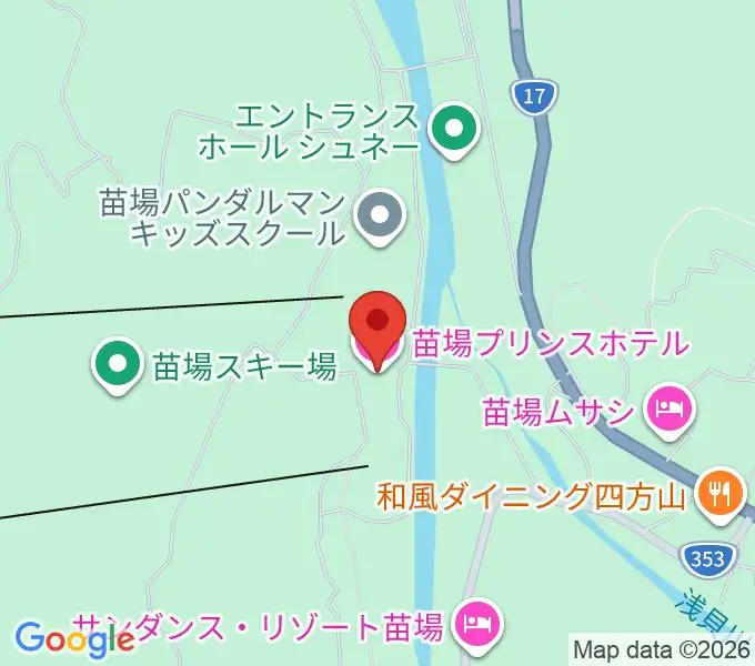 苗場プリンスホテル・ブリザーディウムの地図