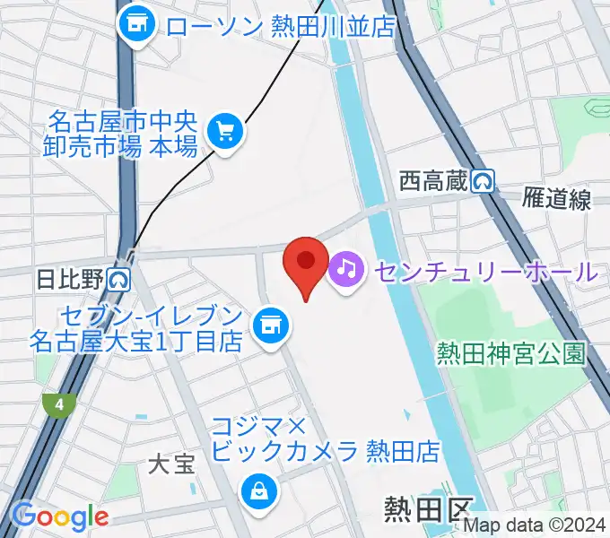 名古屋国際会議場イベントホールの地図