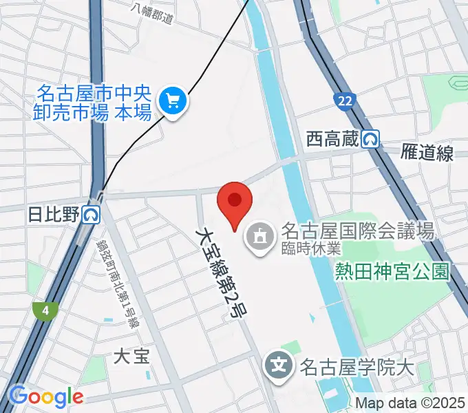 名古屋国際会議場イベントホールの地図