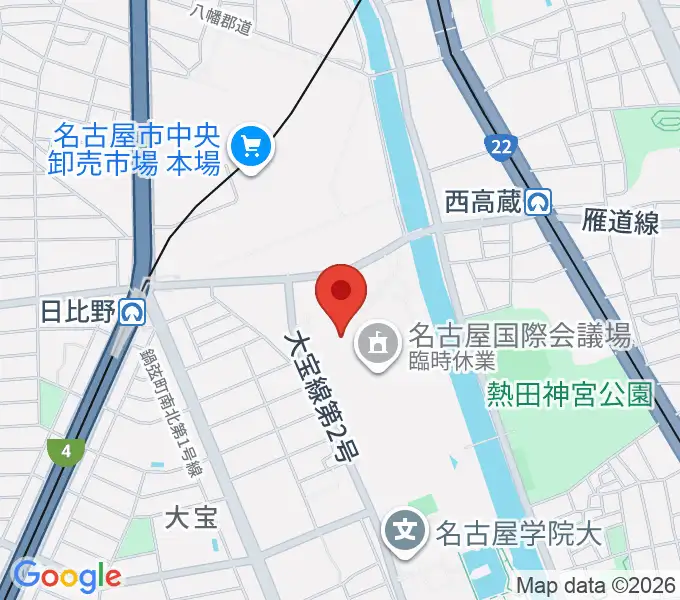 名古屋国際会議場イベントホールの地図