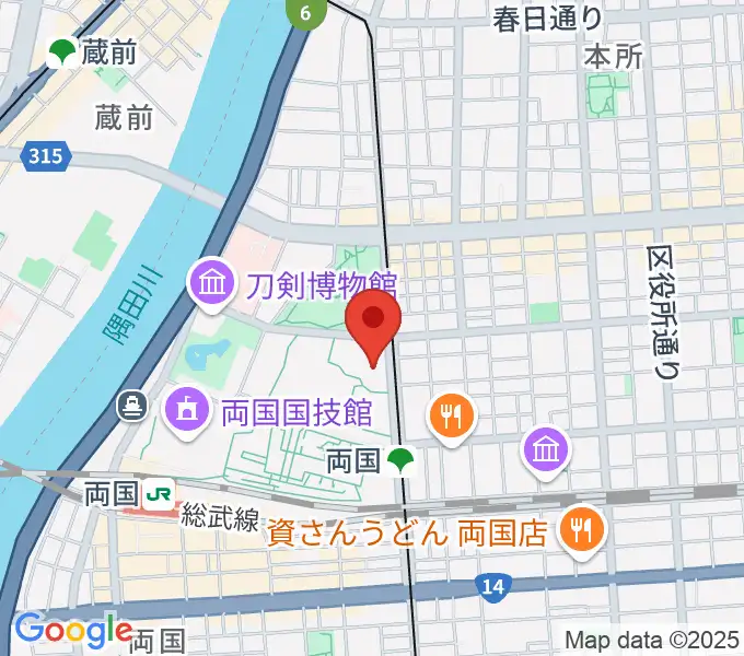 KFCホールの地図
