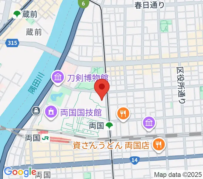 KFCホールの地図