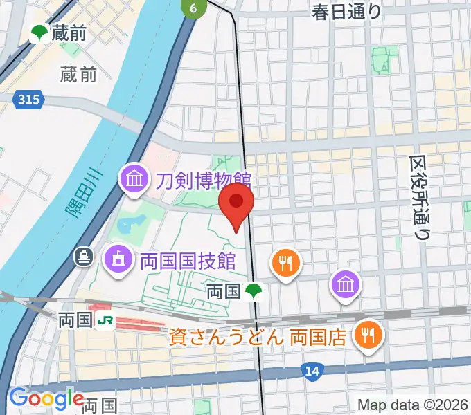 KFCホールの地図