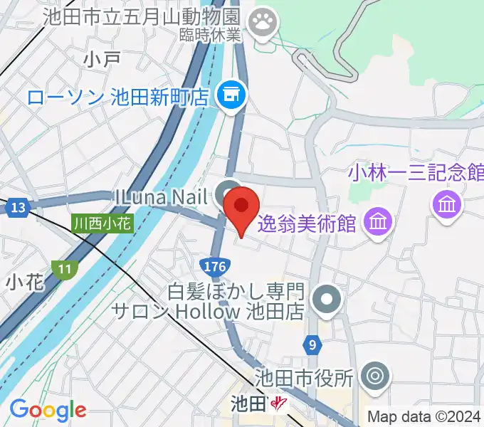 池田呉服座の地図