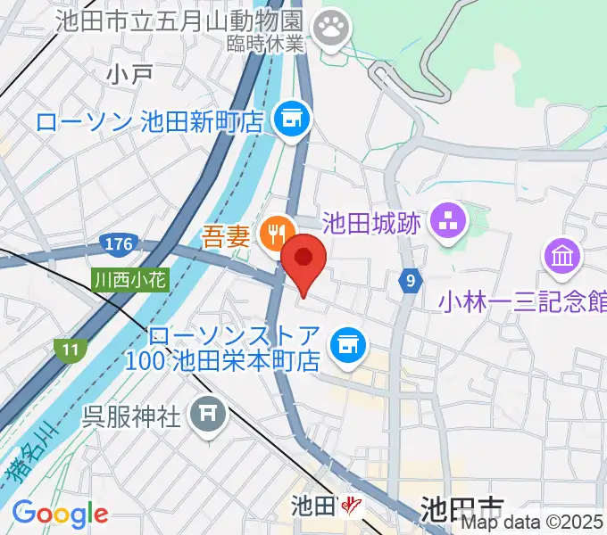 池田呉服座の地図