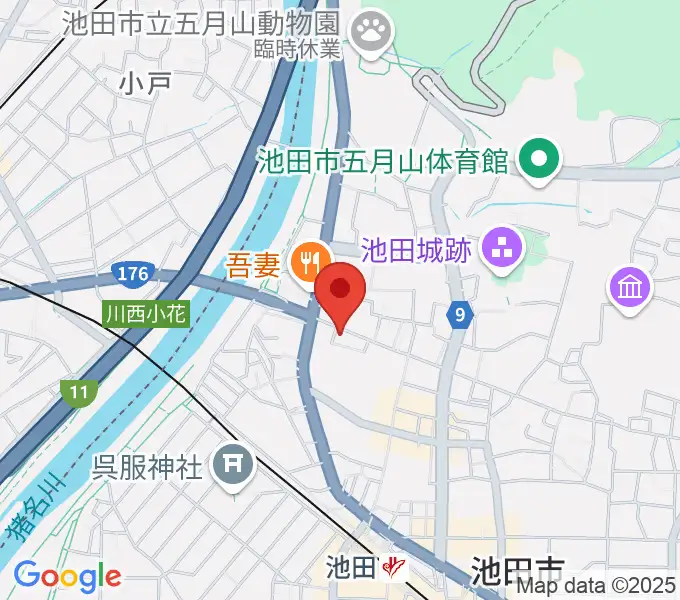 池田呉服座の地図