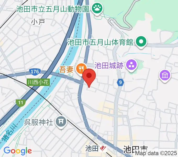 池田呉服座の地図