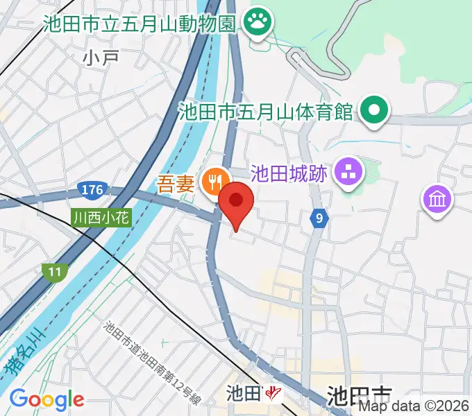 池田呉服座の地図