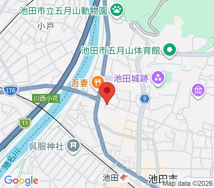 池田呉服座の地図