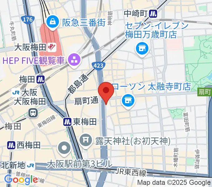 梅田呉服座の地図