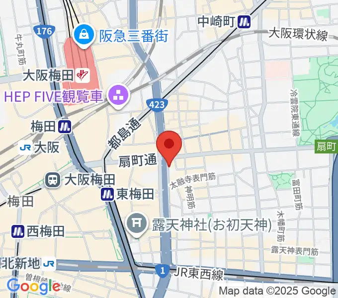 梅田呉服座の地図