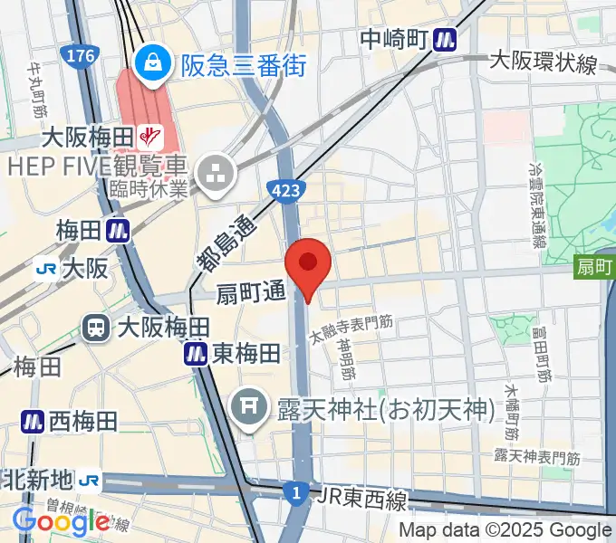 梅田呉服座の地図