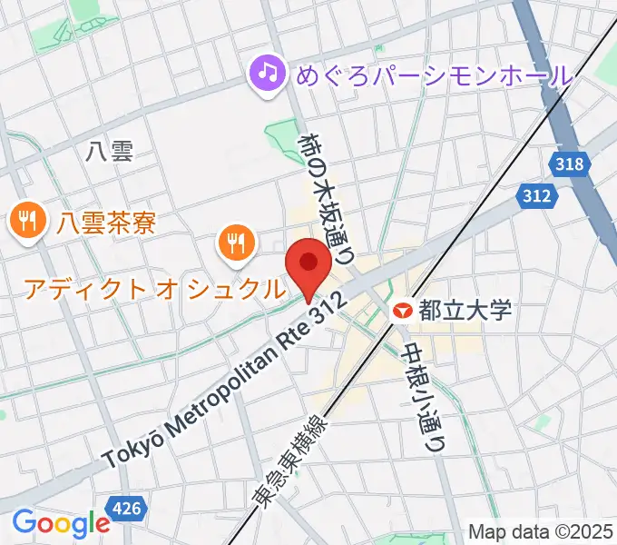 アリオーネ音楽教室都立大教室の地図